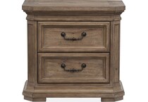 adele florentine walnut nightstand   