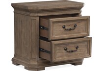 adele florentine walnut nightstand   