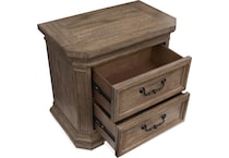 adele florentine walnut nightstand   