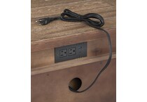 adele florentine walnut nightstand   