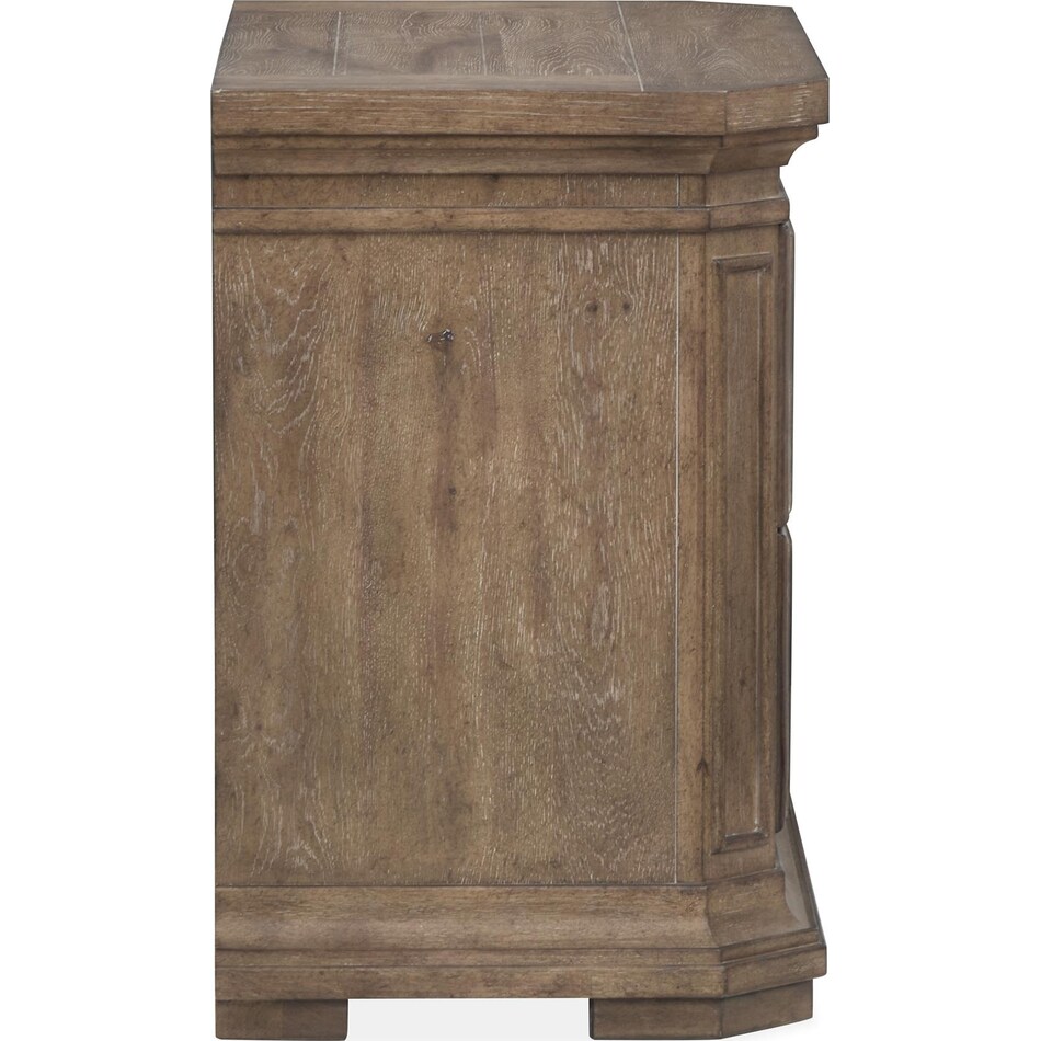 adele florentine walnut nightstand   