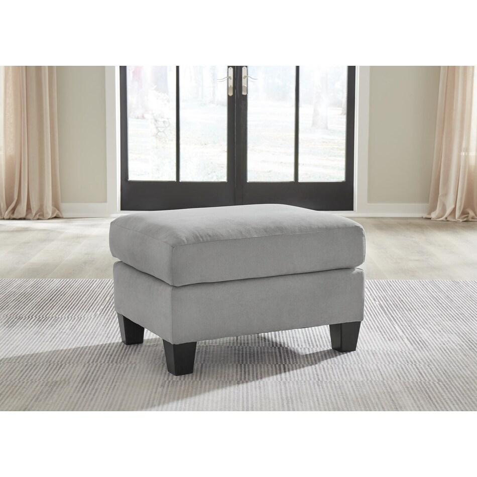 adlai blue ottoman   