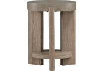 affinity dusty taupe with concrete tops chairside table   