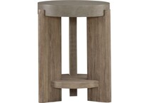 affinity dusty taupe with concrete tops chairside table   