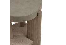 affinity dusty taupe with concrete tops chairside table   
