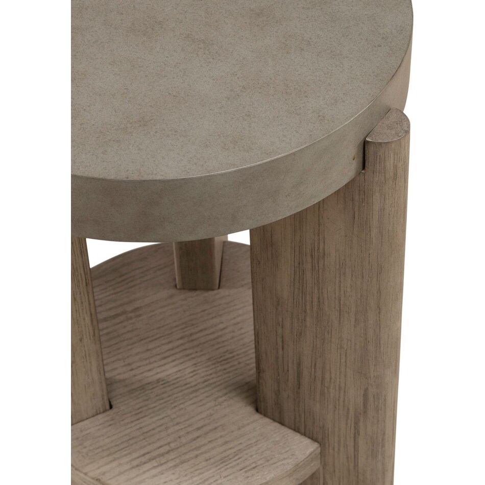 affinity dusty taupe with concrete tops chairside table   