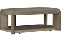 affinity dusty taupe with concrete tops cocktail table casters   