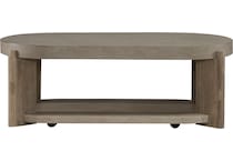 affinity dusty taupe with concrete tops cocktail table casters   