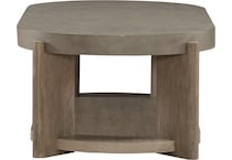 affinity dusty taupe with concrete tops cocktail table casters   