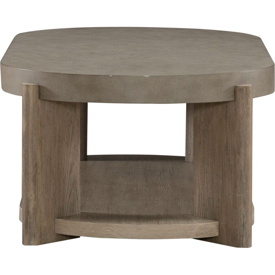 affinity dusty taupe with concrete tops cocktail table casters   