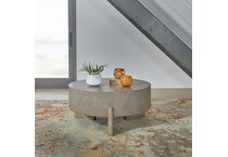 affinity dusty taupe with concrete tops cocktail table   