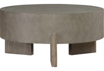 affinity dusty taupe with concrete tops cocktail table   