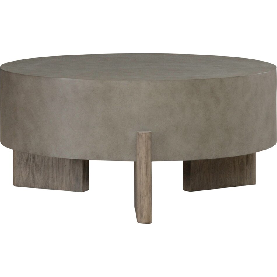 affinity dusty taupe with concrete tops cocktail table   