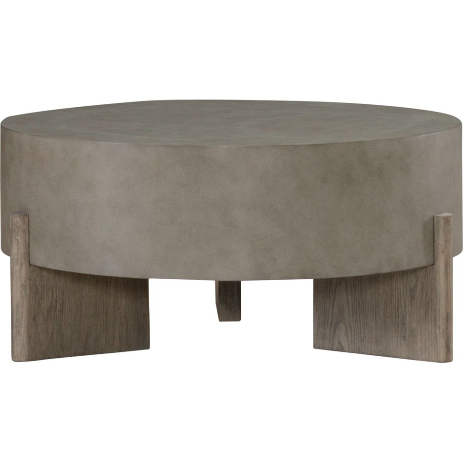 affinity dusty taupe with concrete tops cocktail table   