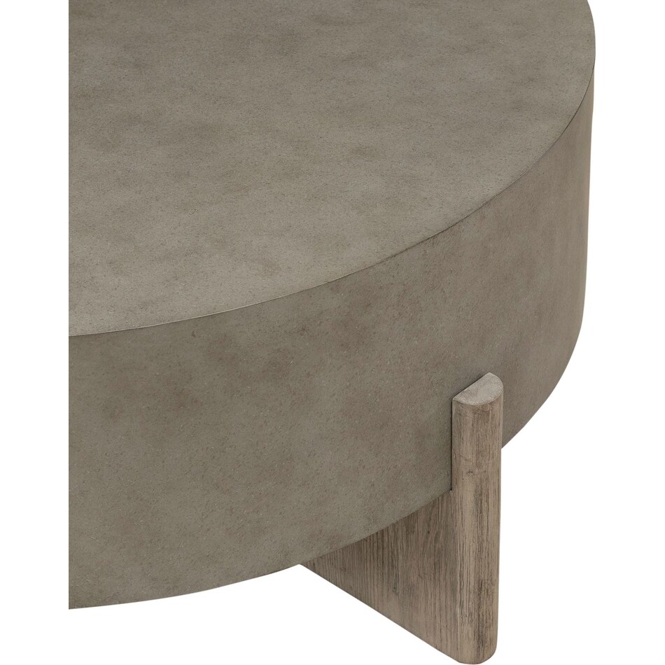 affinity dusty taupe with concrete tops cocktail table   