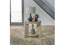 affinity dusty taupe with concrete tops end table   