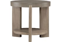 affinity dusty taupe with concrete tops end table   