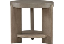 affinity dusty taupe with concrete tops end table   