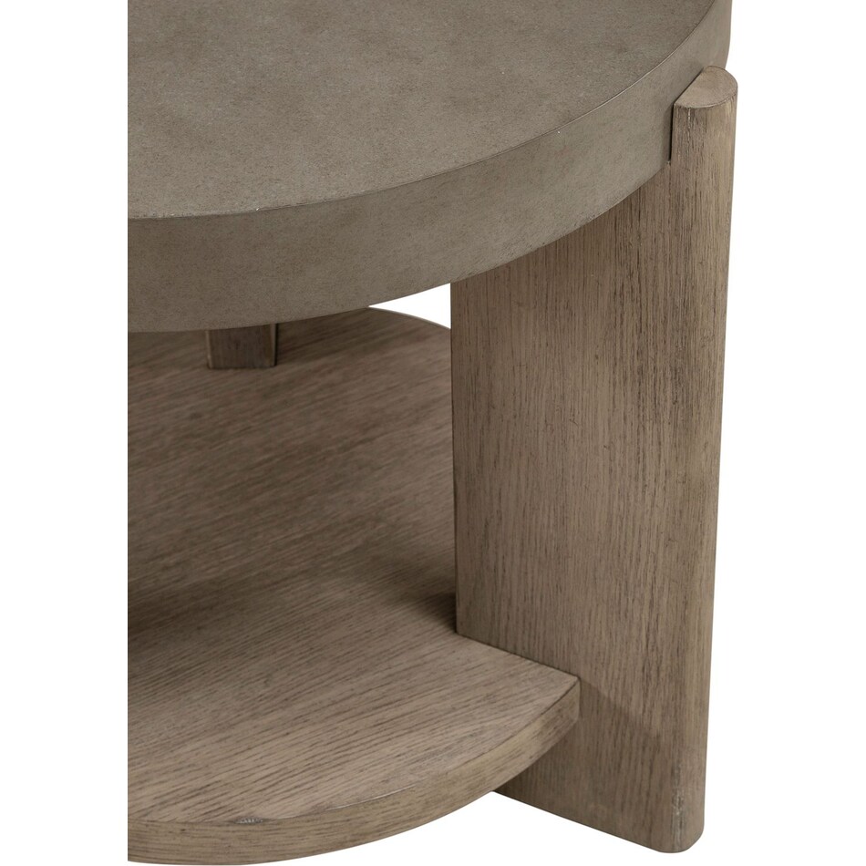 affinity dusty taupe with concrete tops end table   
