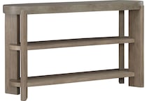 affinity dusty taupe with concrete tops sofa table   