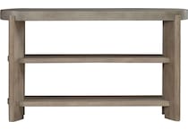 affinity dusty taupe with concrete tops sofa table   