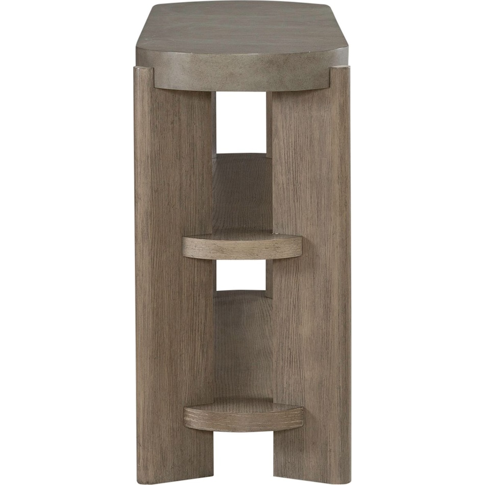 affinity dusty taupe with concrete tops sofa table   