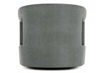 alana gray leather accent chair   