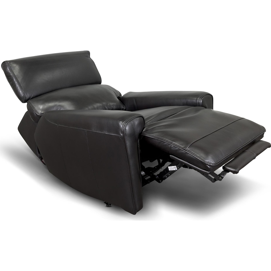 alara black leathe rpower recliner   
