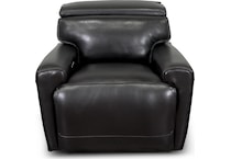 alara black leathe rpower recliner   