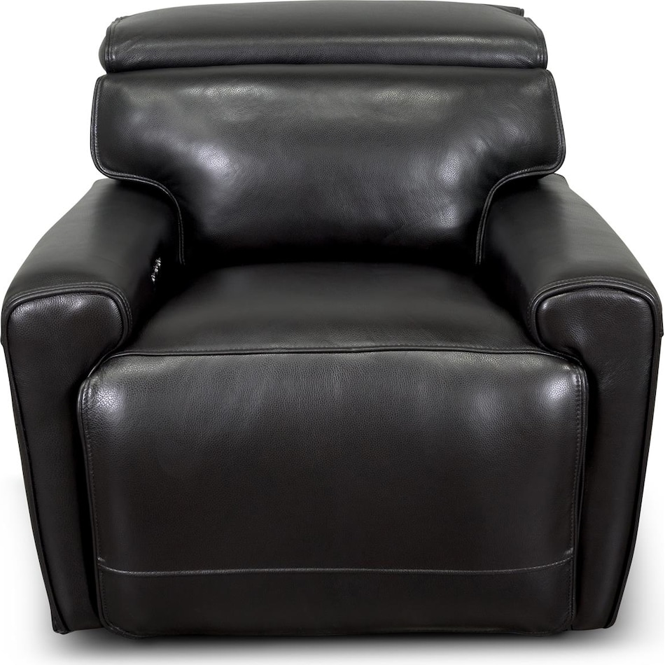 alara black leathe rpower recliner   