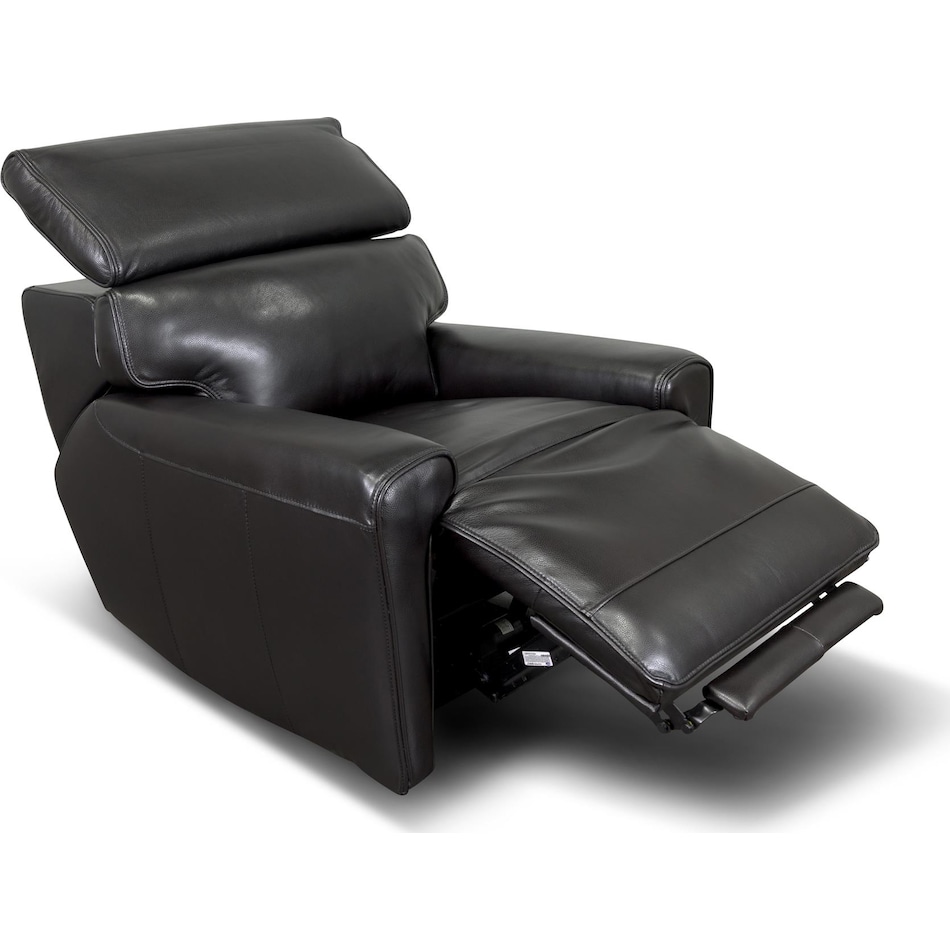 alara black leathe rpower recliner   