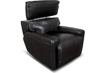 alara black leathe rpower recliner   