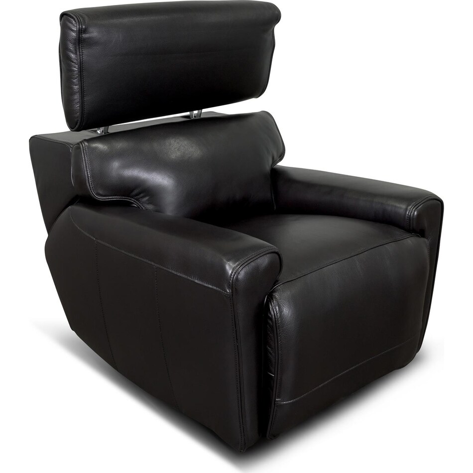 alara black leathe rpower recliner   