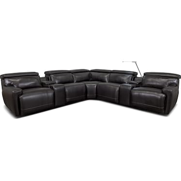 ALARA 7-PC LEATHER POWER RECLINING SECTIONAL