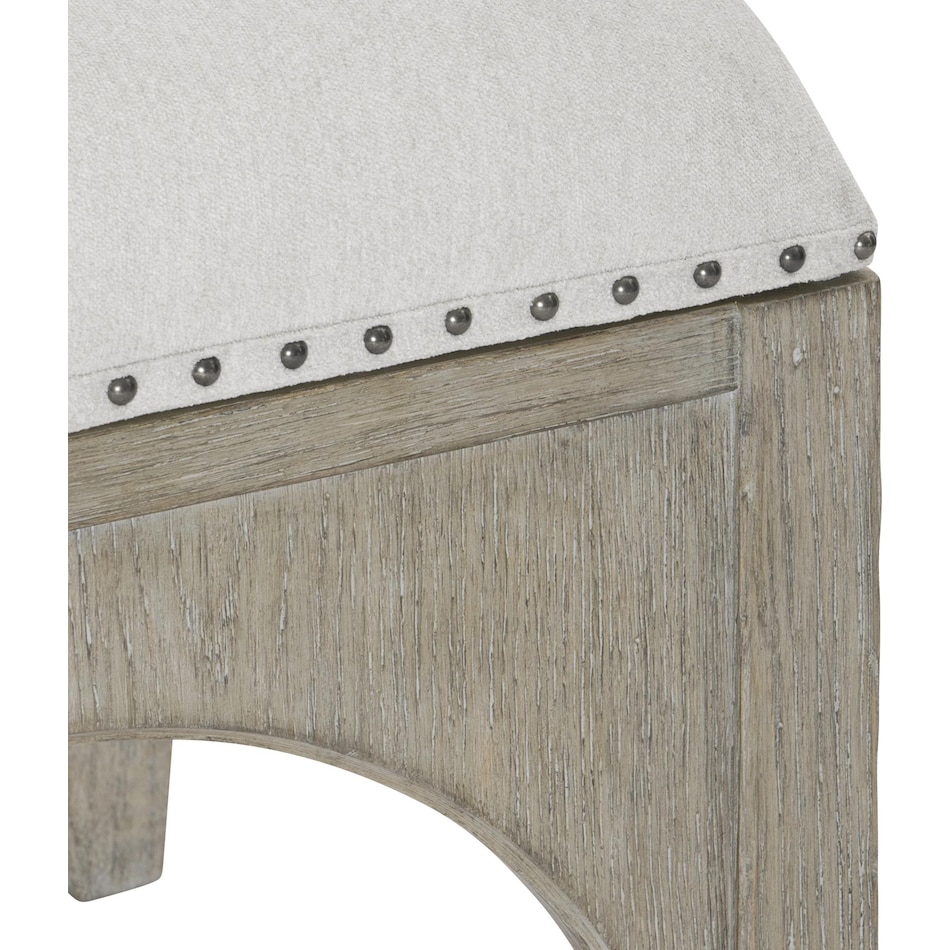 albion beige accent bench   