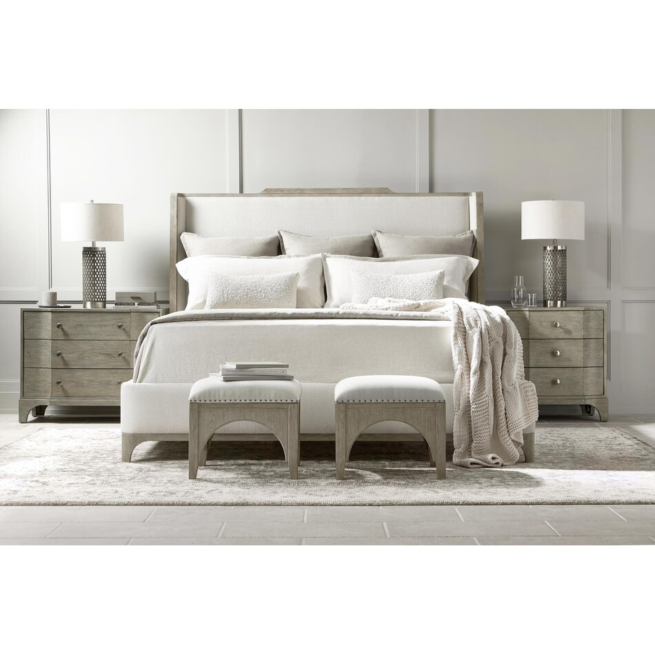 albion beige accent bench   
