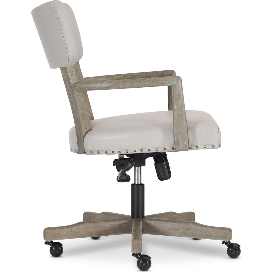 albion cream b   pewter   antique nickel desk chair   