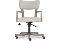 albion cream b   pewter   antique nickel desk chair   