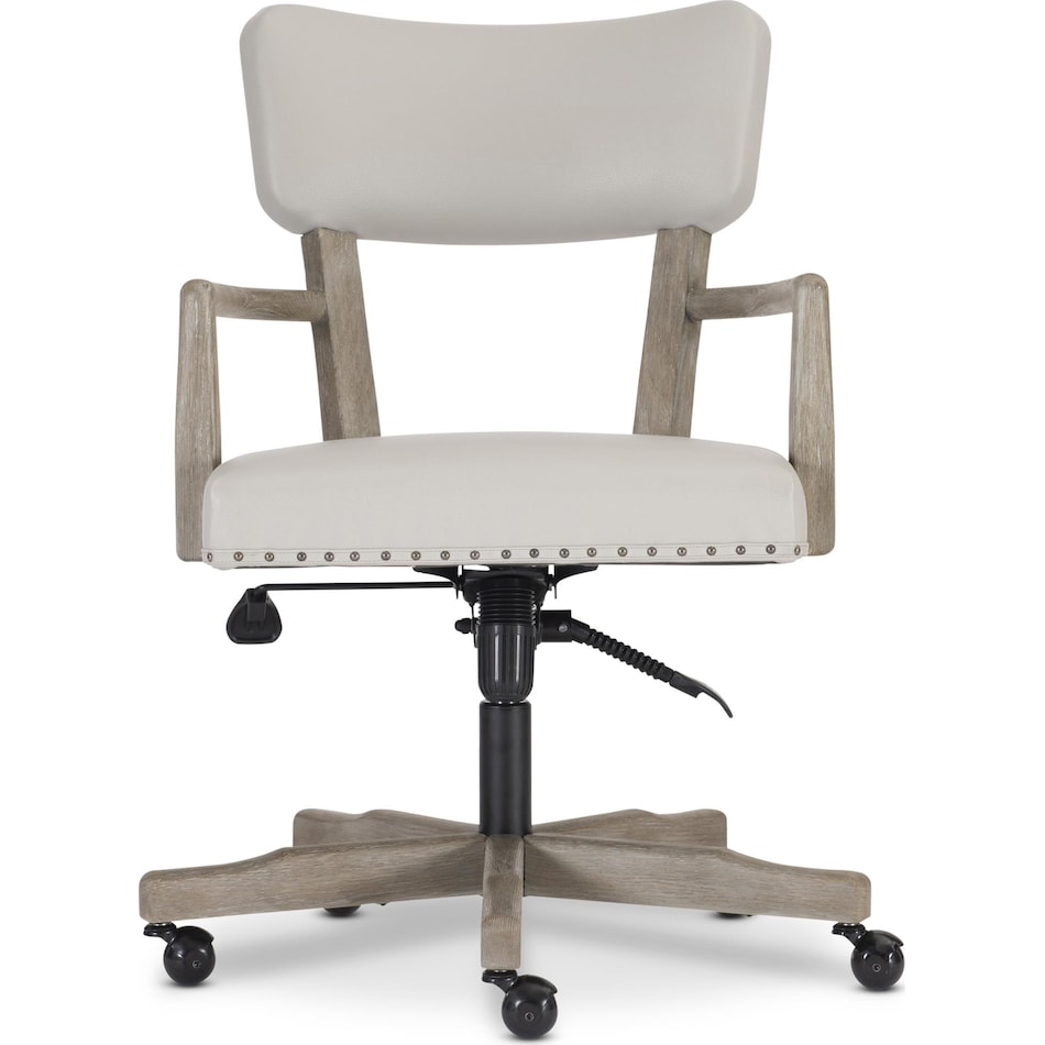 albion cream b   pewter   antique nickel desk chair   