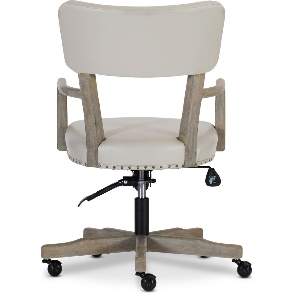 albion cream b   pewter   antique nickel desk chair   