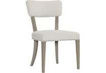 albion white oak side chair   