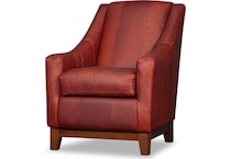 albom brownish red leather accent chair   