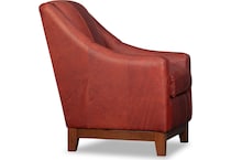 albom brownish red leather accent chair   