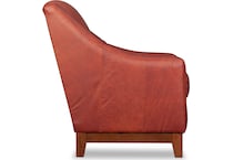 albom brownish red leather accent chair   