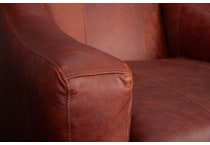 albom brownish red leather accent chair   