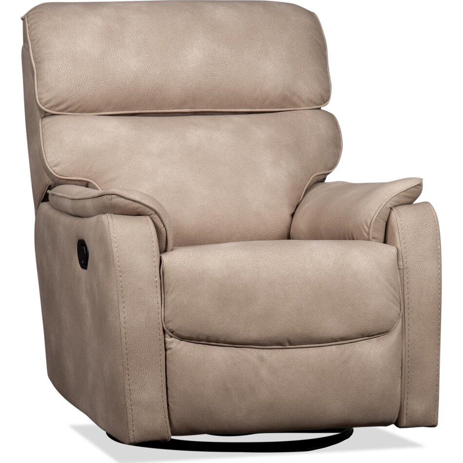 aldric stone swivel glider recliner   
