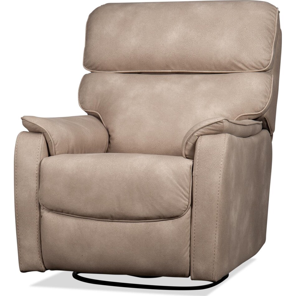 aldric stone swivel glider recliner   