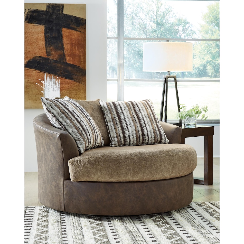 alesbury chocolate accent chair   