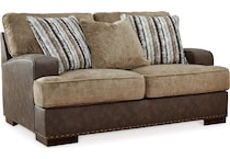 alesbury chocolate loveseat   