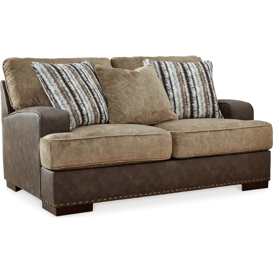 alesbury chocolate loveseat   